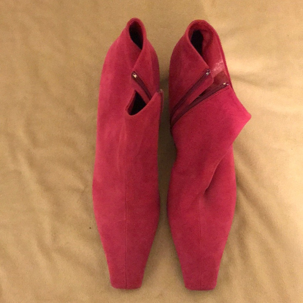 Prada pink suede booties size 9.5